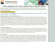 Tablet Screenshot of 4outdoorscoupons.com